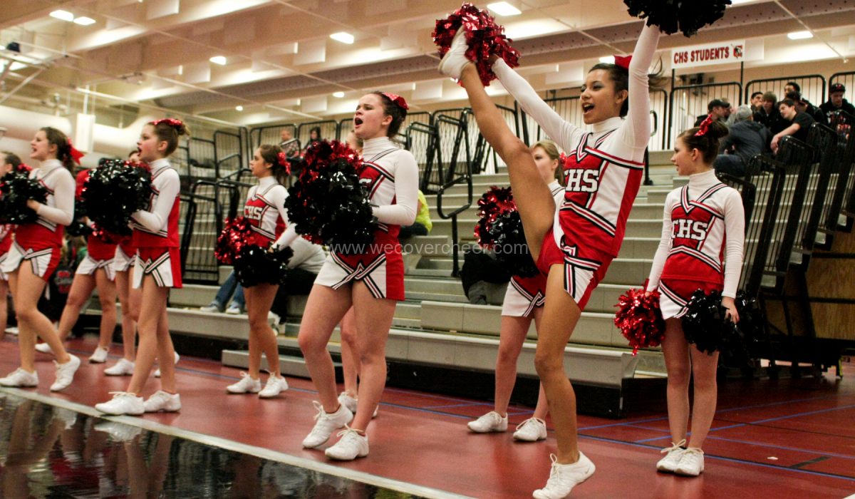 Cheyenne Central Wyoming High School JV Cheerleaders 01/25/2013
